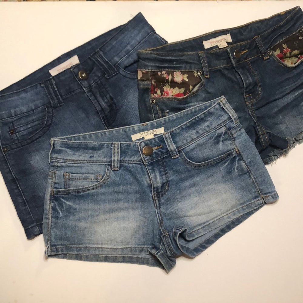 Set of 3 Jean Shorts and Skirt